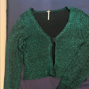 Free People Emerald Green Women's Cardigan
